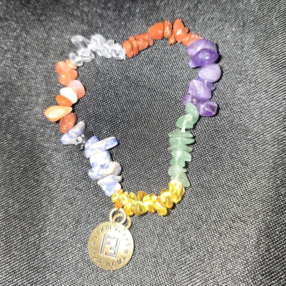 Beaded Braclet With Fendi Charm